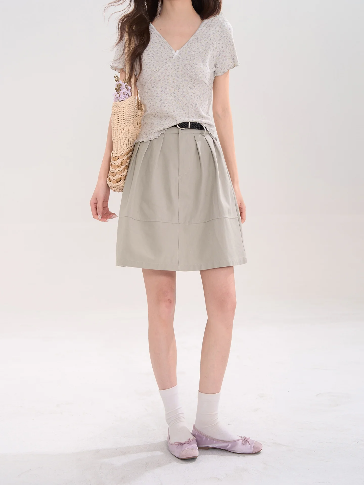 Heme Floral Window Commute Loose Versatile Simple Daily Pleated Skirt Women's A-Line Skirt High Waist Cotton Blend
Heme Floral Window Commute Loose Versatile Simple Daily Pleated Skirt Women's A-Line Skirt High Waist Cotton Blend