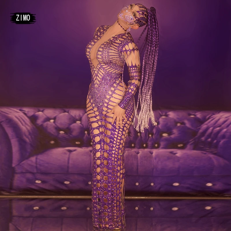 new arrival purple dress sparkle rhinestones sexy Cut-out dress DS dance birthday outfits for women party club drag queen singer
new arrival purple dress sparkle rhinestones sexy Cut-out dress DS dance birthday outfits for women party club drag queen singer