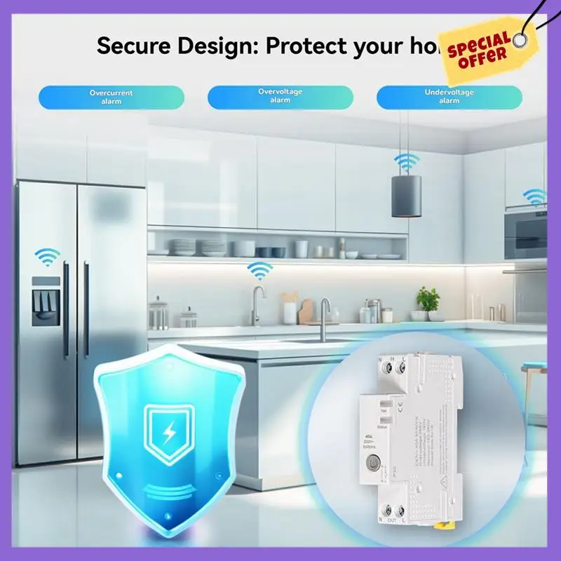 -A96Z Tuya Wi-Fi умный автоматический выключатель 40A монитор электричества V0 огнестойкий огнестойкий контроль через приложение совместим Withalexa
-A96Z Tuya Wi-Fi умный автоматический выключатель 40A монитор электричества V0 огнестойкий огнестойкий контроль через приложение совместим Withalexa