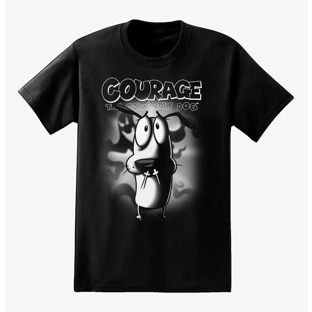 Черно-белая футболка Courage The Cowardly Dog, роскошный повседневный спортивный топ для мужчин и женщин
Черно-белая футболка Courage The Cowardly Dog, роскошный повседневный спортивный топ для мужчин и женщин