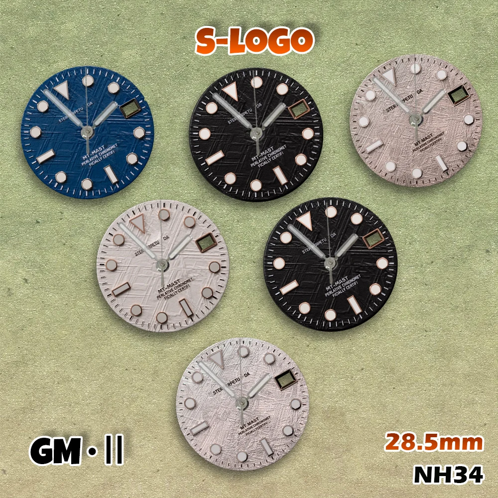 new NG S Logo 28.5mm GMT Meteorite Silvery fit NH34 Movement Ice Blue Luminous Watches for men Watch Modification Accessories
new NG S Logo 28.5mm GMT Meteorite Silvery fit NH34 Movement Ice Blue Luminous Watches for men Watch Modification Accessories