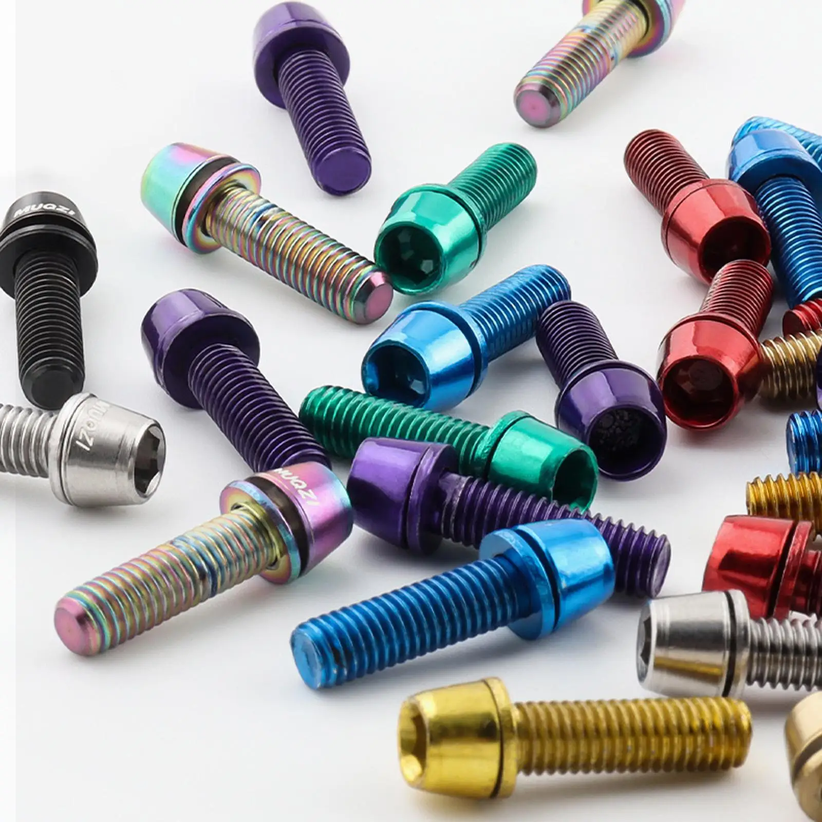 Road Bike Stem Screws Kit Titanium Plated Handlebar Bolts Lightweight M5 Set for Bicycle Modification and Upgrades
Road Bike Stem Screws Kit Titanium Plated Handlebar Bolts Lightweight M5 Set for Bicycle Modification and Upgrades