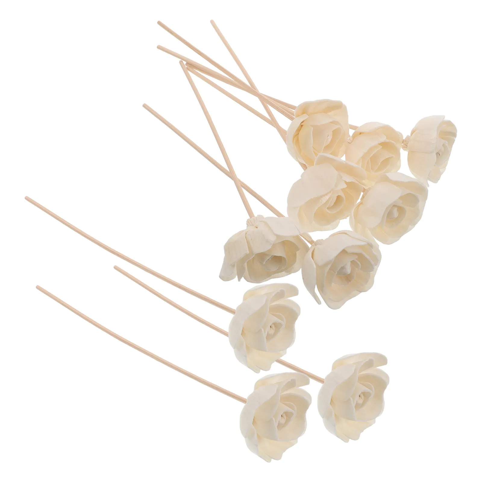 10Pcs Artificial Flower Diffuser Sticks Essential Oil Diffuser Replacement Refill Polyester Reed Scent Diffusers for Home Office
