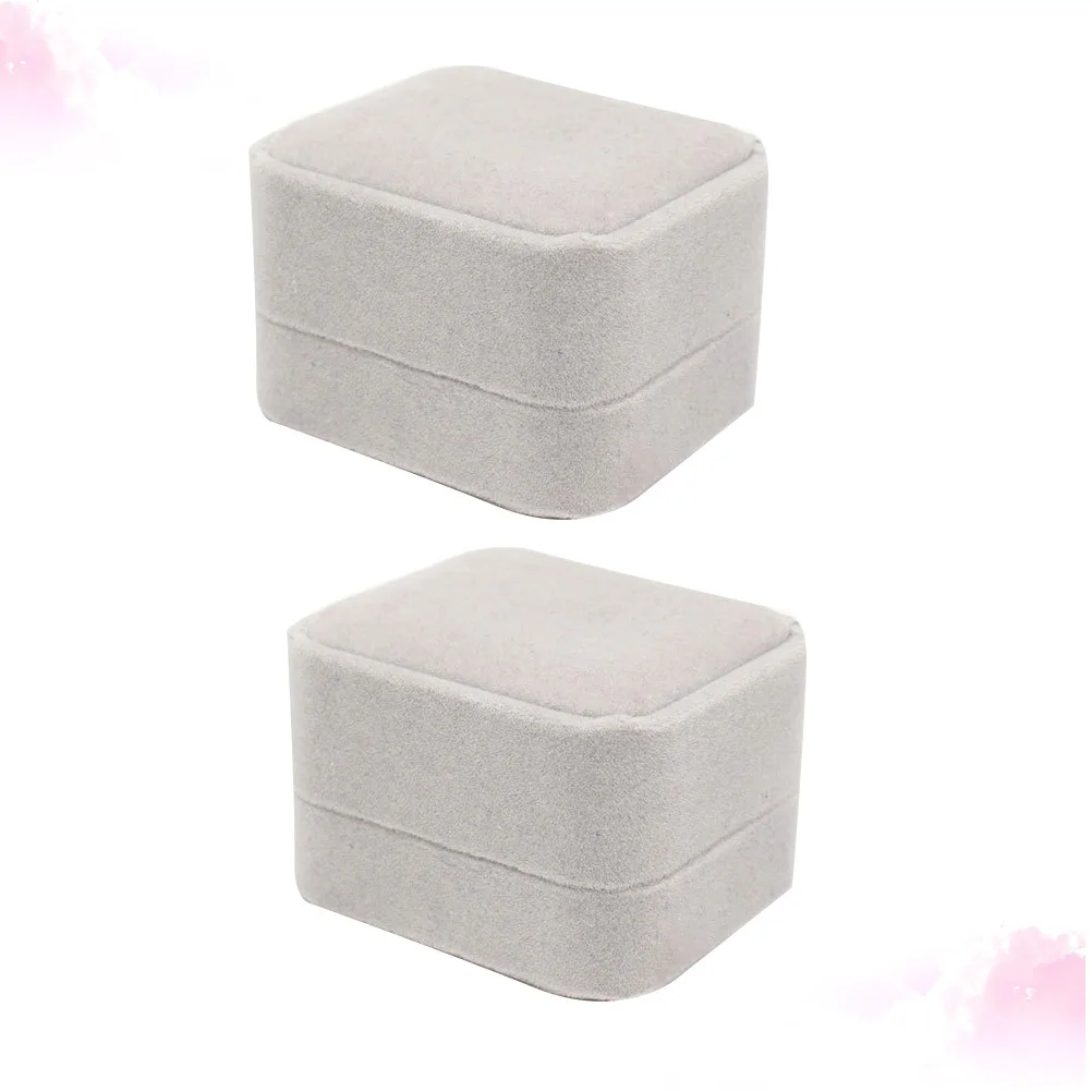 2Pcs Elegant Couple Ring Box Graceful Fashion Jewelry Case Grey Wedding Party Engagement Gift Storage Exquisite Ring Case
2Pcs Elegant Couple Ring Box Graceful Fashion Jewelry Case Grey Wedding Party Engagement Gift Storage Exquisite Ring Case