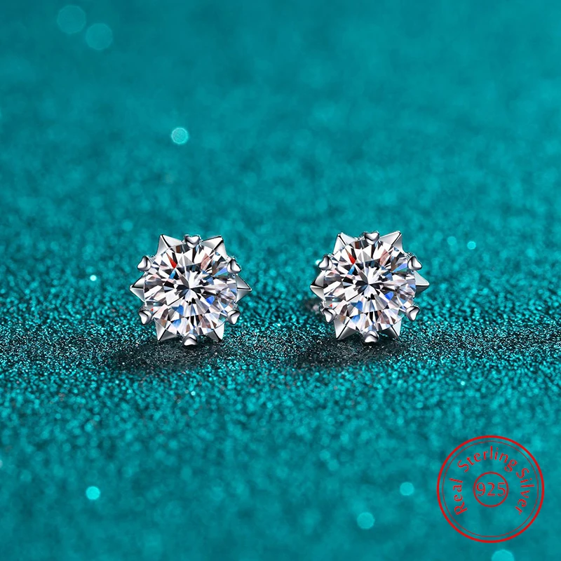 Real 925 Sterling Silver New High-quality Fashion Crystal Jewelry Stud Earrings For Women XY0291
Real 925 Sterling Silver New High-quality Fashion Crystal Jewelry Stud Earrings For Women XY0291