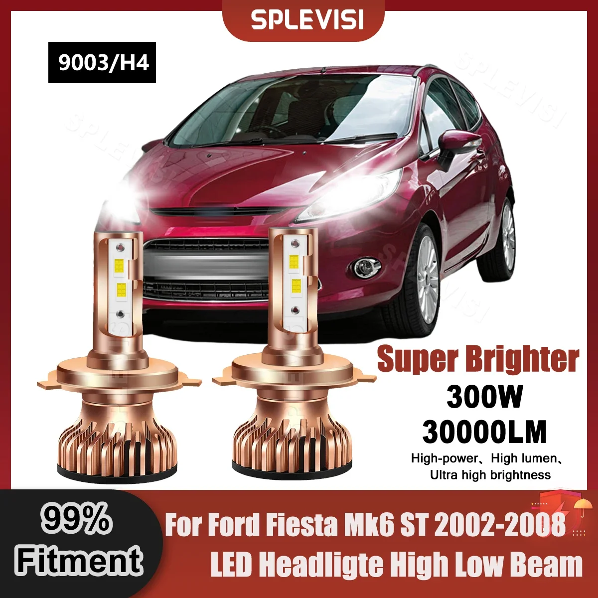 2X 9003/H4 LED Headlight High Low Beam 9V-24V For Ford Fiesta Mk6 ST 2002 2003 2004 2005 2006 2007 2008 Replace Headlamp Bulbs
2X 9003/H4 LED Headlight High Low Beam 9V-24V For Ford Fiesta Mk6 ST 2002 2003 2004 2005 2006 2007 2008 Replace Headlamp Bulbs