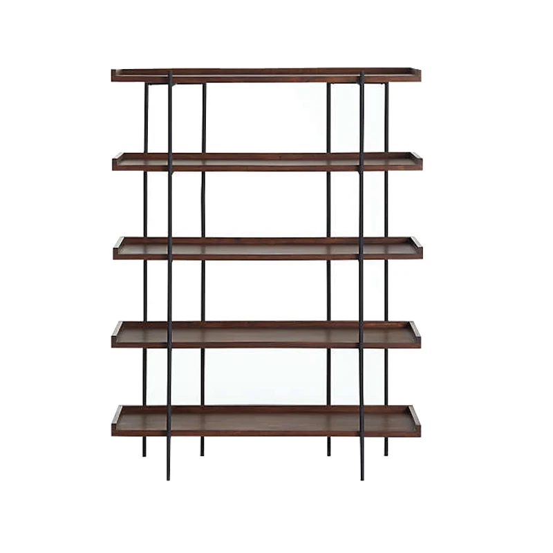 Wrought iron solid wood baffle rack multi-layer simple living room floor shelf bookshelf storage rack
Wrought iron solid wood baffle rack multi-layer simple living room floor shelf bookshelf storage rack
