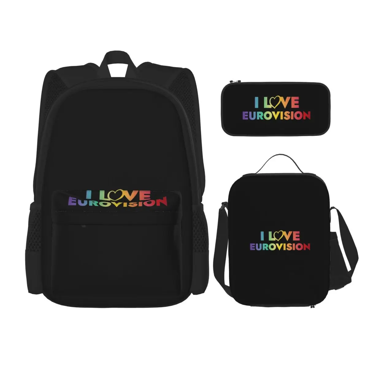 I Love Eurovision Backpacks Boys Girls Bookbag Children School Bags Kids Rucksack Lunch Bag Pen Bag Three-Piece Set
I Love Eurovision Backpacks Boys Girls Bookbag Children School Bags Kids Rucksack Lunch Bag Pen Bag Three-Piece Set