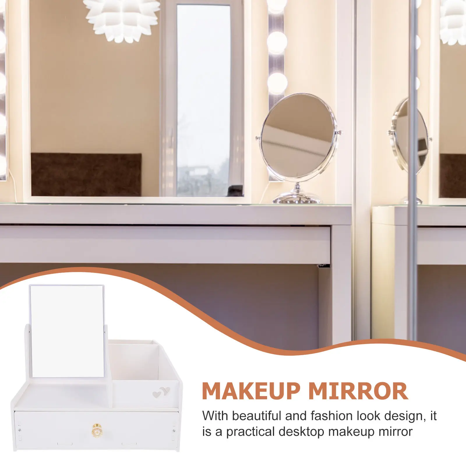 Настольный органайзер для косметики и мелочей с зеркалом, многофункциональный ящик для хранения
Настольный органайзер для косметики и мелочей с зеркалом, многофункциональный ящик для хранения