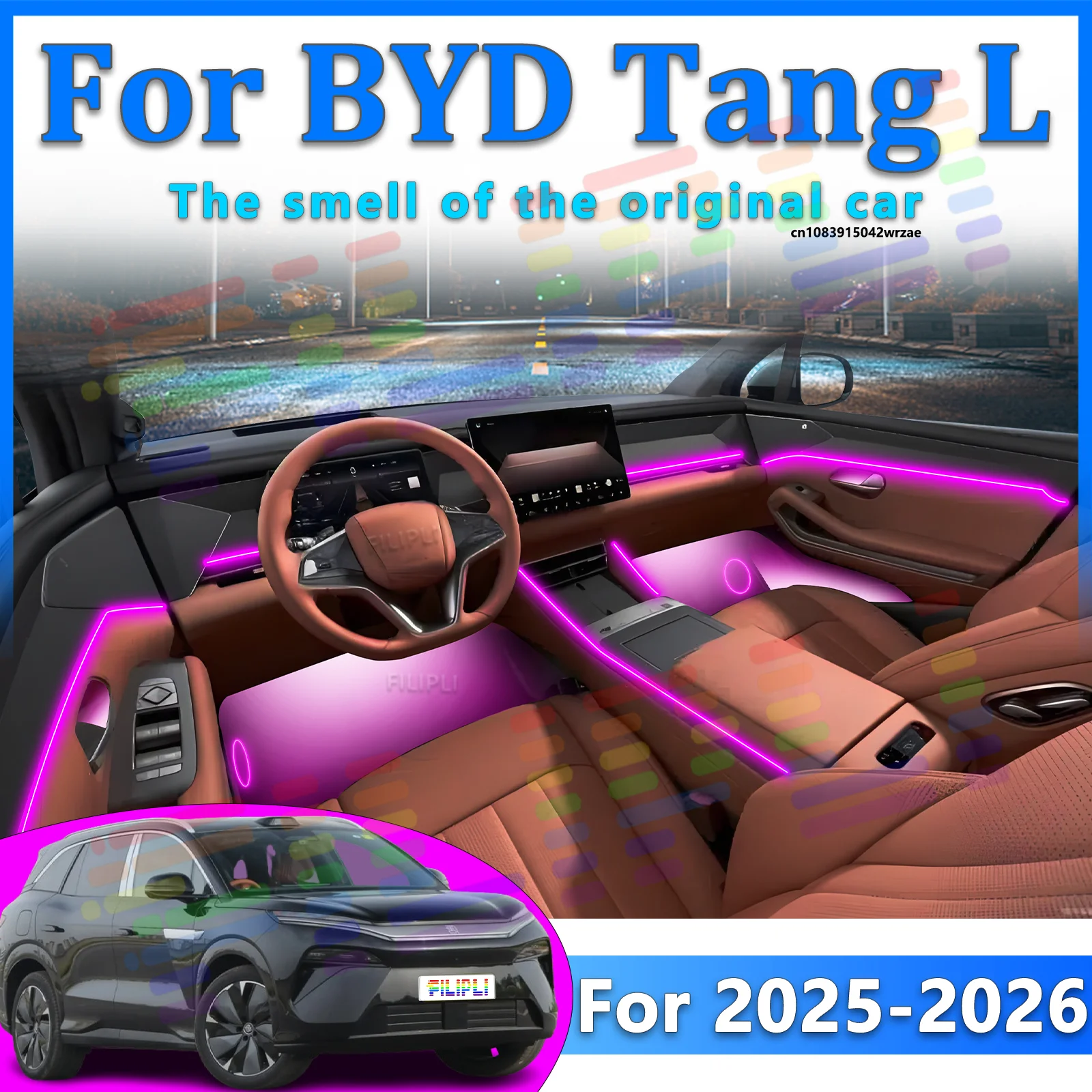 For BYD Tang L 2025~2026 Car LED Ambient Lamps Colorful Atmosphere Lights Auto Interior Neon Strip App Control 64 RGB Light
For BYD Tang L 2025~2026 Car LED Ambient Lamps Colorful Atmosphere Lights Auto Interior Neon Strip App Control 64 RGB Light