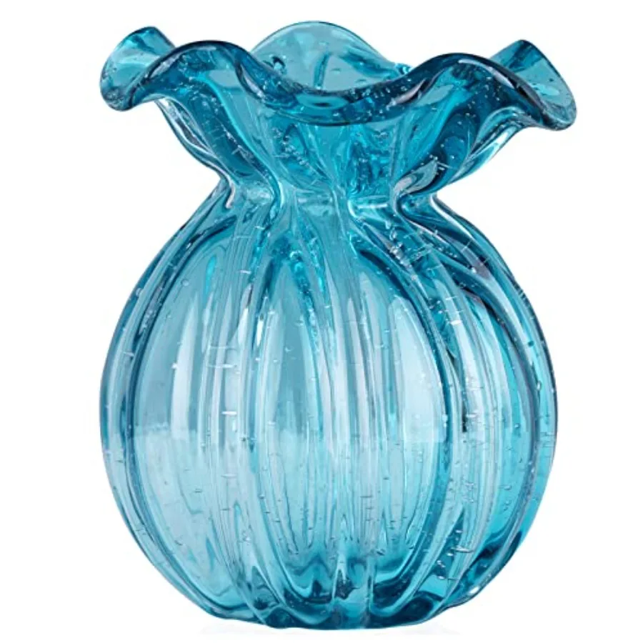 Blown Glass vase, Green Glass vase, Modern Art vase, Wide Mouth vase for Living Room Wedding Table Office centerpieces with Flo
Blown Glass vase, Green Glass vase, Modern Art vase, Wide Mouth vase for Living Room Wedding Table Office centerpieces with Flo