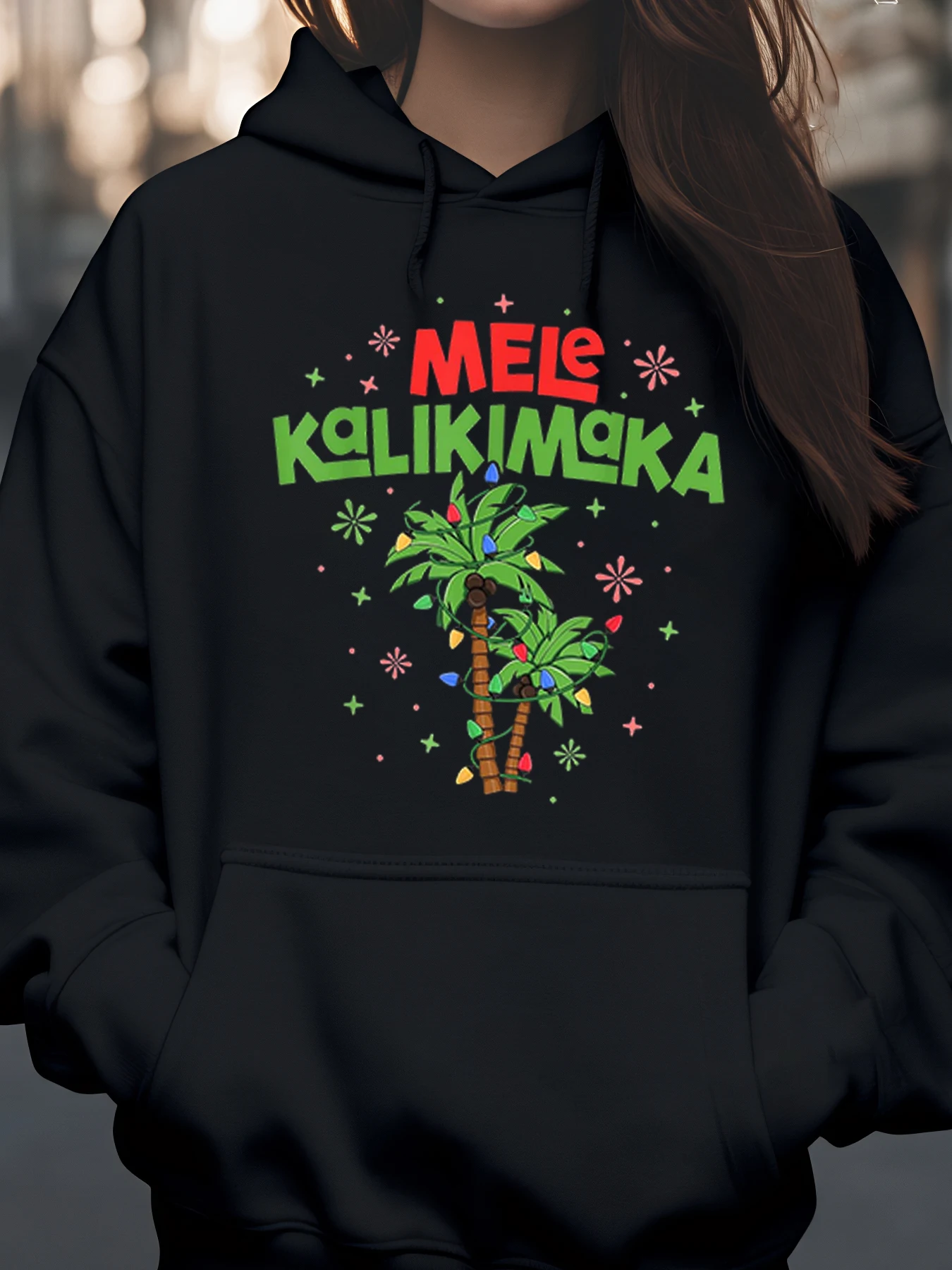 Mele Kalikimaka Palm Tree Рождественская толстовка с капюшоном Праздничная повседневная одежда унисекс
Mele Kalikimaka Palm Tree Рождественская толстовка с капюшоном Праздничная повседневная одежда унисекс