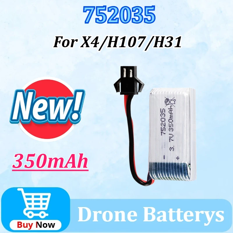 3.7V 400mAh 1S Lipo Battery for X4 H107 H31 KY101 E33C E33 U816A V252 H6C RC Quadcopter Drone Spare Parts
3.7V 400mAh 1S Lipo Battery for X4 H107 H31 KY101 E33C E33 U816A V252 H6C RC Quadcopter Drone Spare Parts