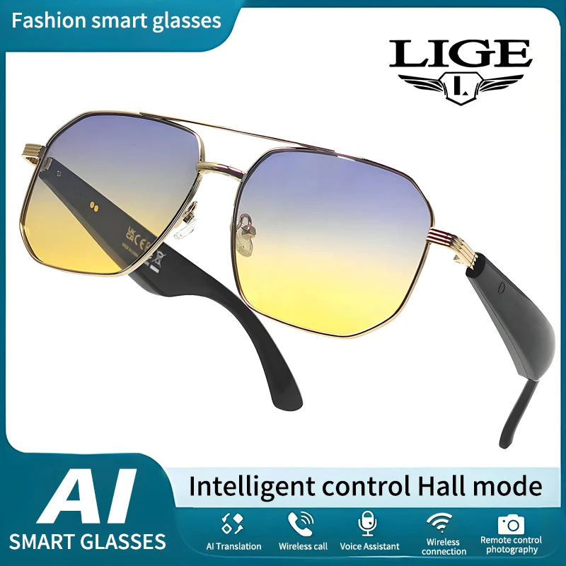 LIGE New Smart Glasses Wireless Call Headset Intelligent Translation Music Playing AI Voice Assistant Sunglasses For Men Women
LIGE New Smart Glasses Wireless Call Headset Intelligent Translation Music Playing AI Voice Assistant Sunglasses For Men Women