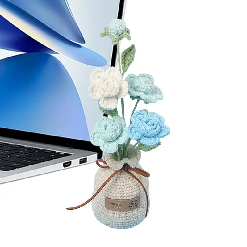 Knitted Flowers Knitted Roses Crocheted Flowers With Pot Flower Crochet Desk Decorations Small Potted Plants Desk Flowers For
Knitted Flowers Knitted Roses Crocheted Flowers With Pot Flower Crochet Desk Decorations Small Potted Plants Desk Flowers For