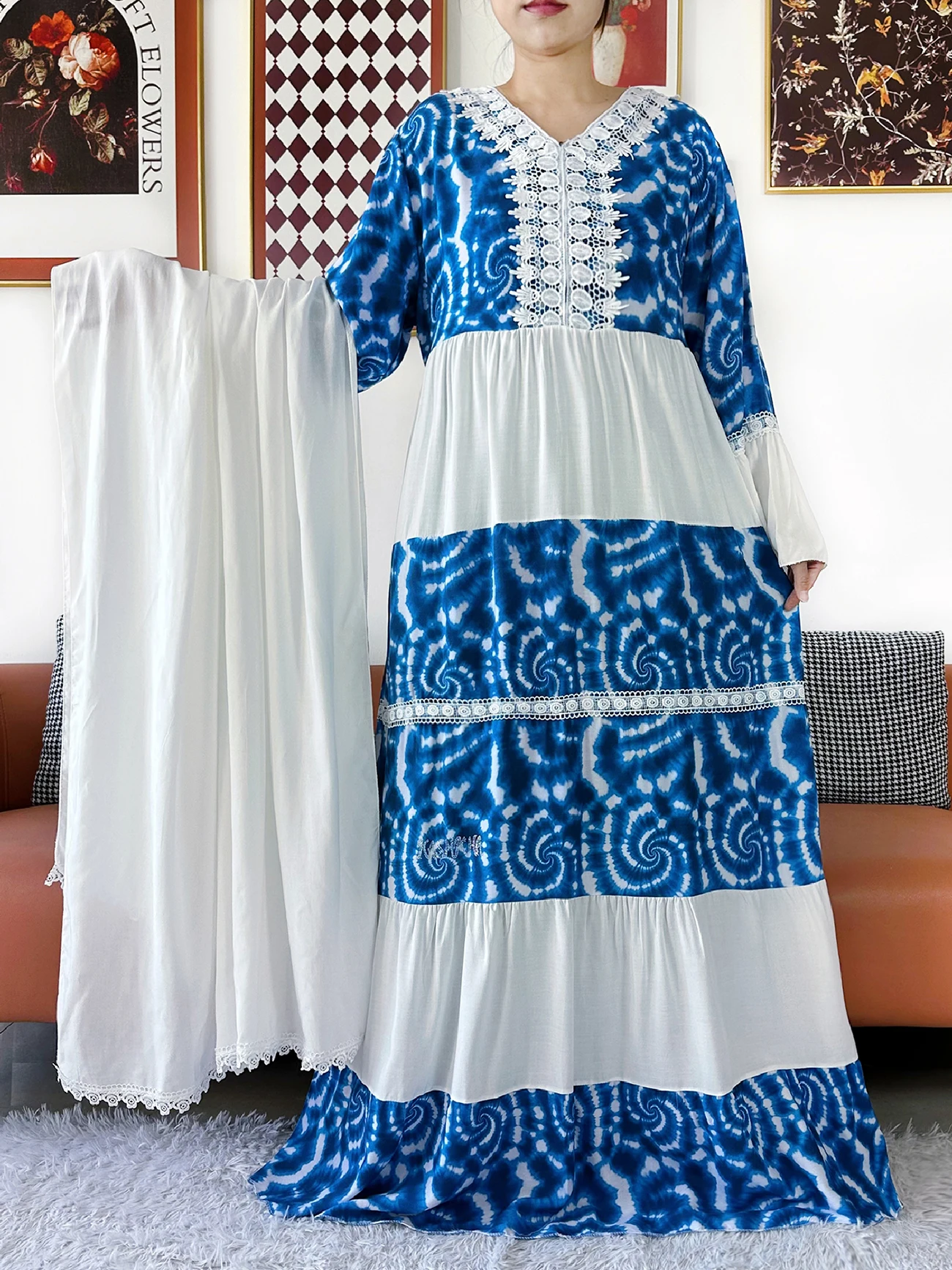 Exclusive Sales African Boubou KASHKHA Cotton Abaya African Muslim Loose Dress with Big Scarf Embroidery Maxi Dress for Ramadan
Exclusive Sales African Boubou KASHKHA Cotton Abaya African Muslim Loose Dress with Big Scarf Embroidery Maxi Dress for Ramadan