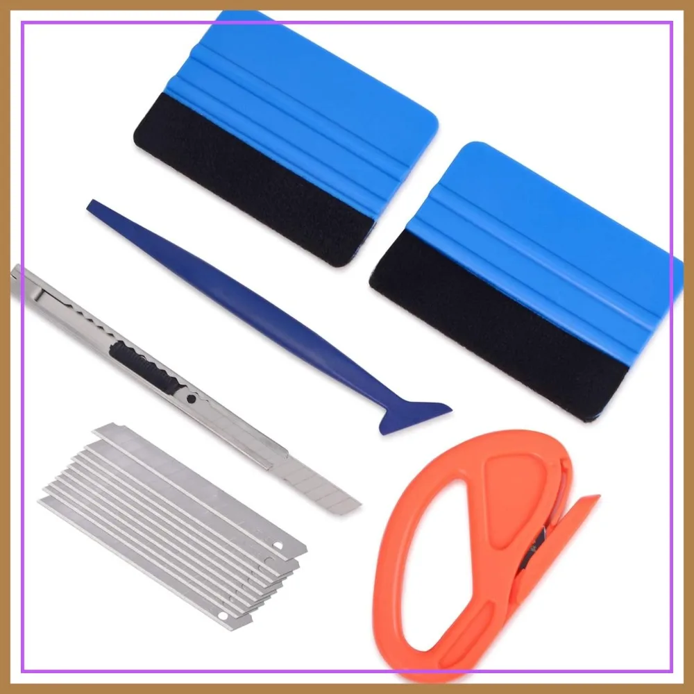 Car Vinyl Wrap Tool Kit: 4" Felt Squeegee, Retractable Utility Knife, Zippy Cutter, Mini Corner Squeegee
Car Vinyl Wrap Tool Kit: 4" Felt Squeegee, Retractable Utility Knife, Zippy Cutter, Mini Corner Squeegee
