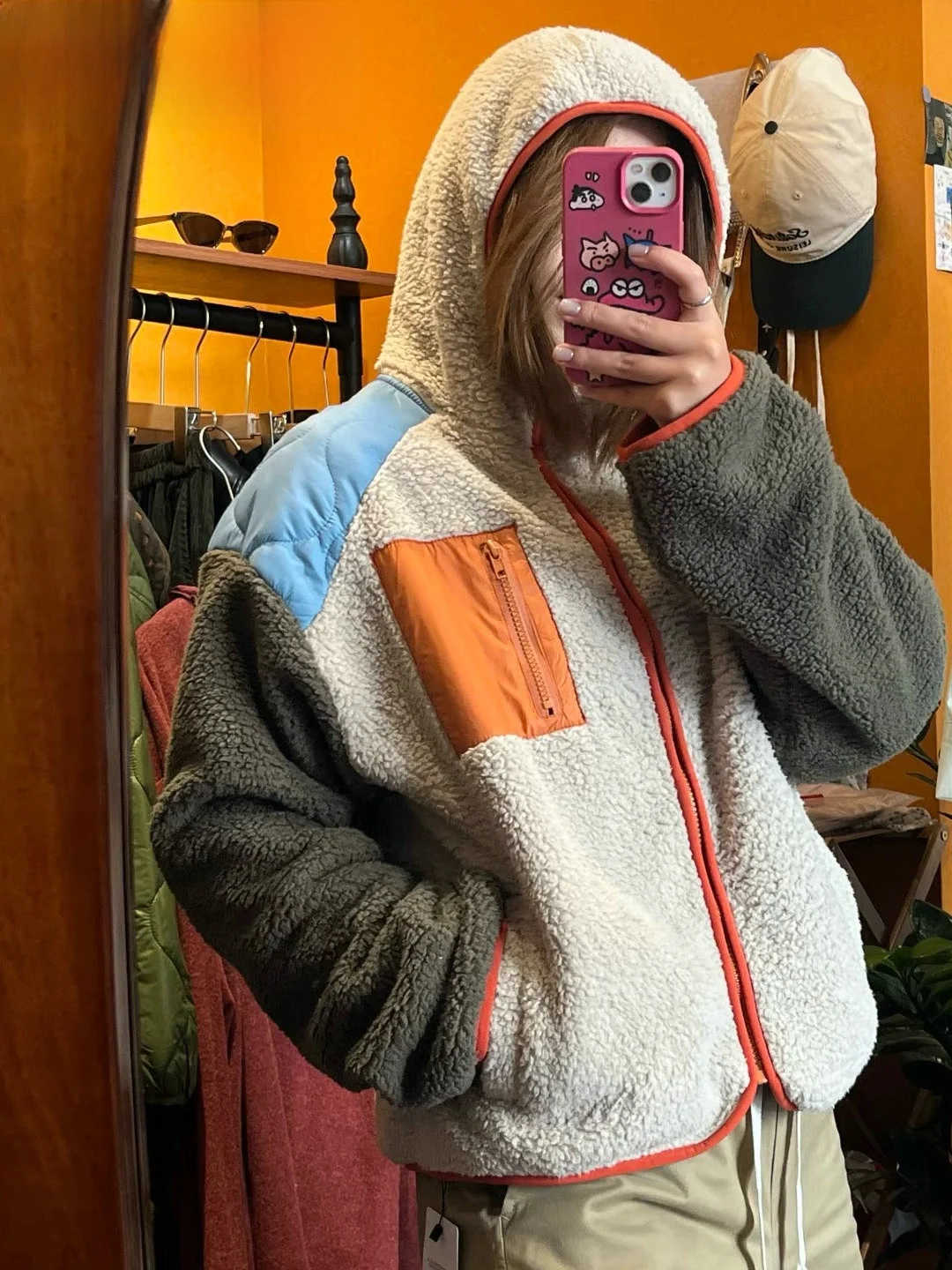 Japanese Sle Lamb Velvet Jaet Spring Orange Color Blo Versatile Hooded Casual Particle Floing Outerwear Top
Japanese Sle Lamb Velvet Jaet Spring Orange Color Blo Versatile Hooded Casual Particle Floing Outerwear Top