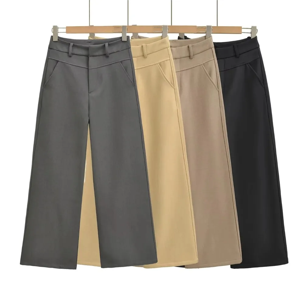 High Waist Wide Leg Pants Casual Straight Trouser Business Women's Clothing Commuting Office All-match Simple Style Solid Color
High Waist Wide Leg Pants Casual Straight Trouser Business Women's Clothing Commuting Office All-match Simple Style Solid Color
