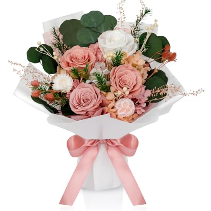 Perfectione Roses 4 Roses Mixed Bouquet for Mother's Day, Flowers for Delivery, Preserved Flowers Birthday Gift for Women Mom W
Perfectione Roses 4 Roses Mixed Bouquet for Mother's Day, Flowers for Delivery, Preserved Flowers Birthday Gift for Women Mom W