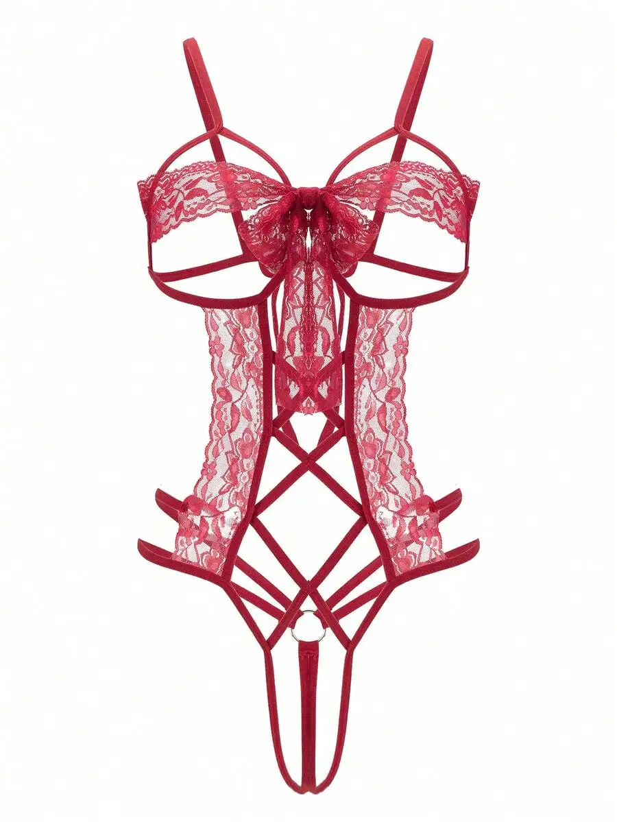 Красное кружевное боди с бантом и открытой спиной на тонких бретелях для романтических случаев
Красное кружевное боди с бантом и открытой спиной на тонких бретелях для романтических случаев