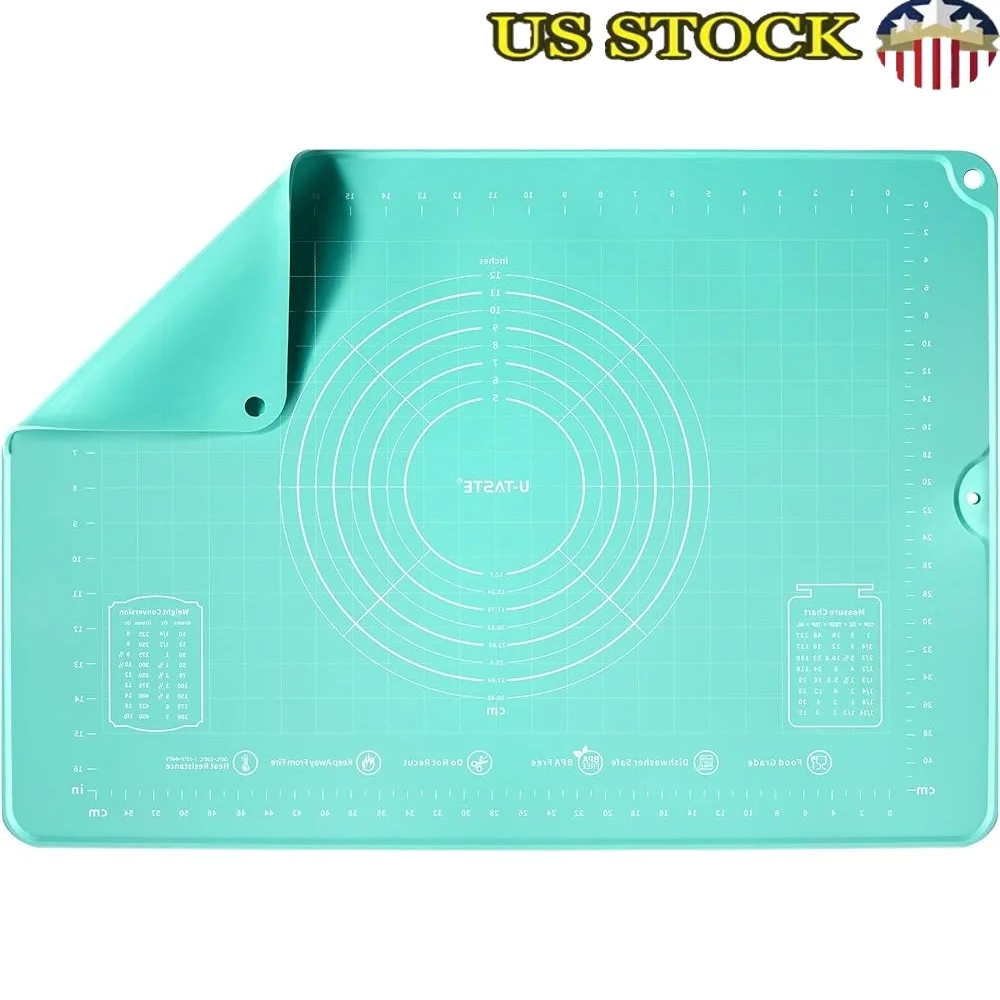 Large Pastry Mat Non-Stick Silicone Kneading Mat Dishwasher Safe Non-Slip Dough Rolling Sheet with Measurement Lines Kitchen
Large Pastry Mat Non-Stick Silicone Kneading Mat Dishwasher Safe Non-Slip Dough Rolling Sheet with Measurement Lines Kitchen