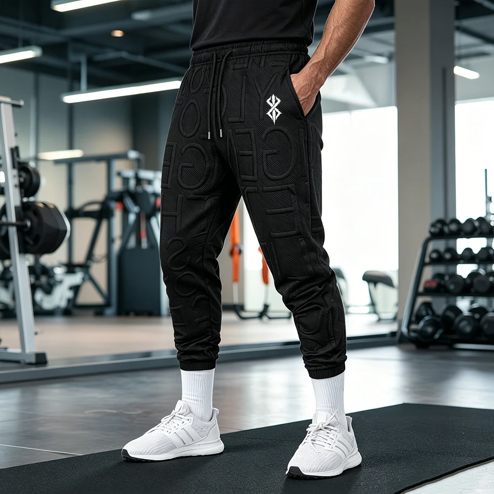 Men 3D Embossed Letter Sweatpants Gothic Thorn Cross Print Elastic Drawstring Waist Gym Running Training Casual Sports Trousers
Men 3D Embossed Letter Sweatpants Gothic Thorn Cross Print Elastic Drawstring Waist Gym Running Training Casual Sports Trousers