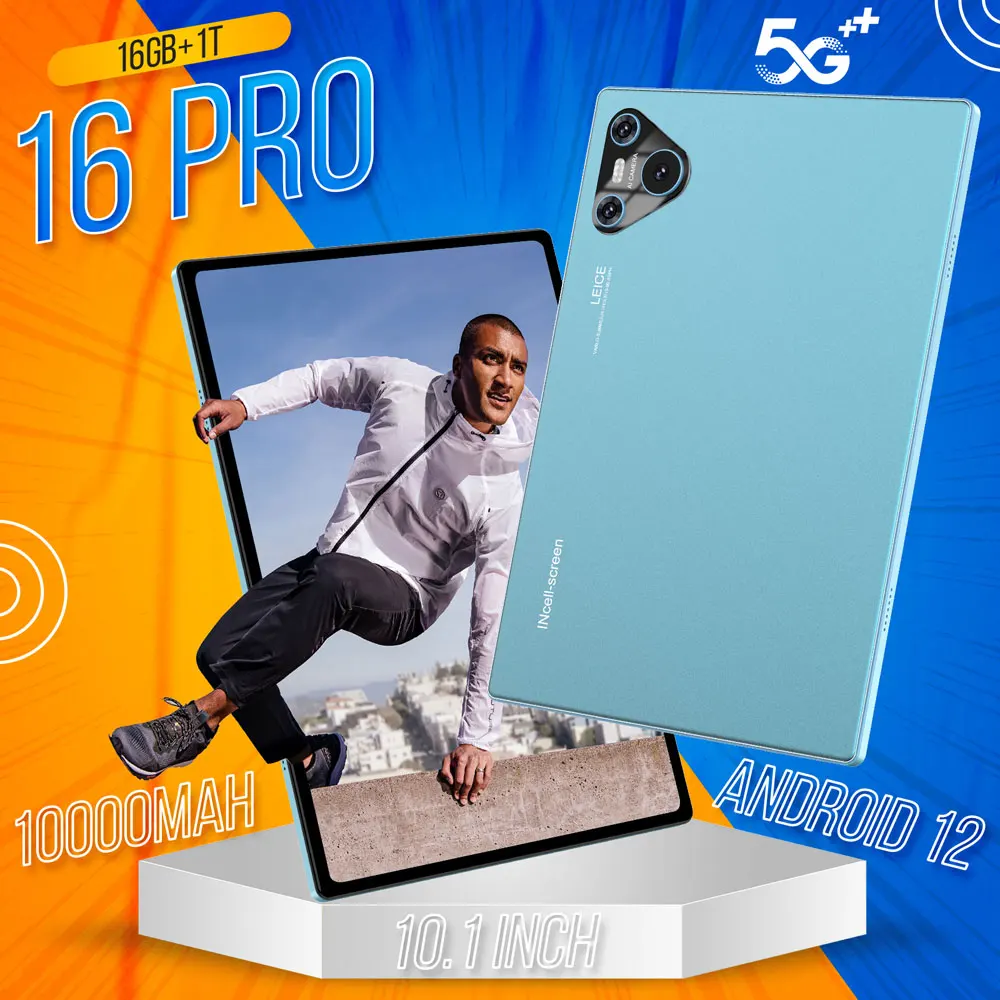 New Original 16 Pro Tablet 10 inch 5G Dual SIM Android 12 Snapdragon 870 PC GPS 10000mAh HD Screen Tablets For Children Kids Tab
New Original 16 Pro Tablet 10 inch 5G Dual SIM Android 12 Snapdragon 870 PC GPS 10000mAh HD Screen Tablets For Children Kids Tab