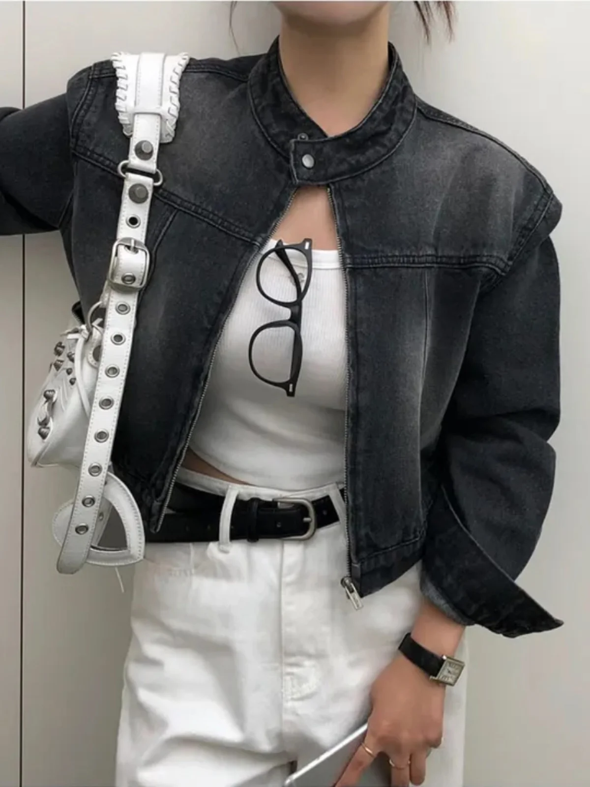 Women's ort Stand Collar Denim Jaet 2024 New Sle Autumn Season Versatile Personali Design Good Match All Weather
Women's ort Stand Collar Denim Jaet 2024 New Sle Autumn Season Versatile Personali Design Good Match All Weather