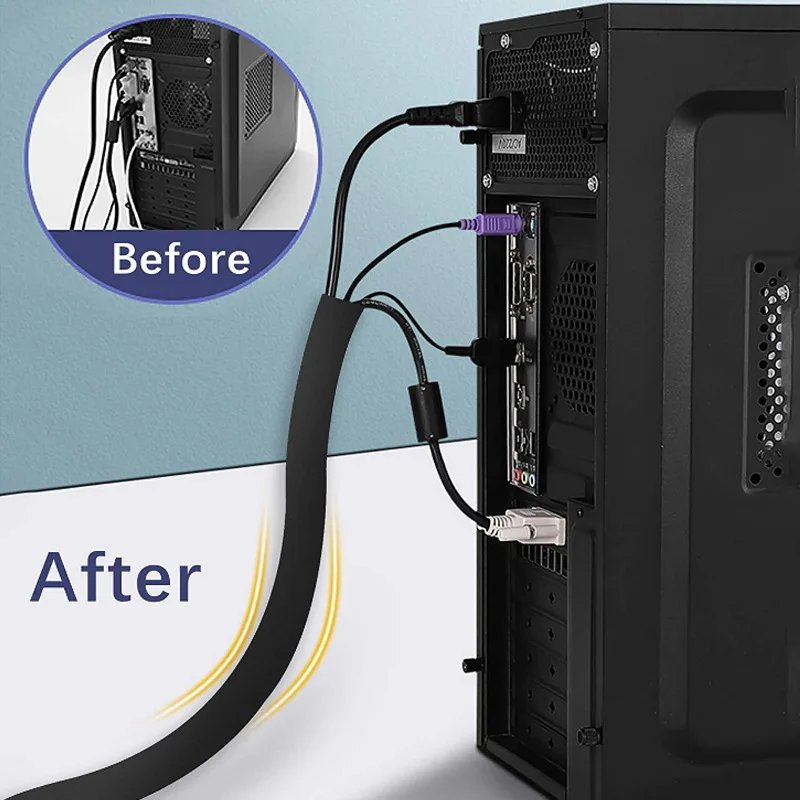 1/2/4 шт. гибкий органайзер для кабеля с застежкой-молнией, универсальный чехол для кабеля, чехол для домашнего офиса, рабочего стола
1/2/4 шт. гибкий органайзер для кабеля с застежкой-молнией, универсальный чехол для кабеля, чехол для домашнего офиса, рабочего стола