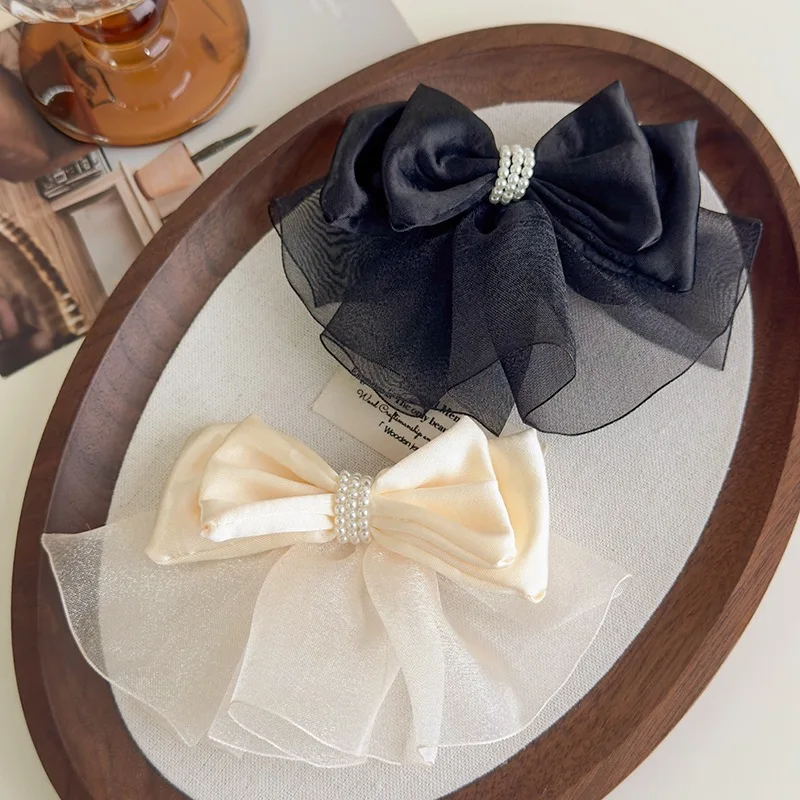 Spring Hair Clamp Satin Organza Bow Pearl Decorative Elegant for Wedding Party Women Daily Use Premium Lightweight Comfortable
Spring Hair Clamp Satin Organza Bow Pearl Decorative Elegant for Wedding Party Women Daily Use Premium Lightweight Comfortable