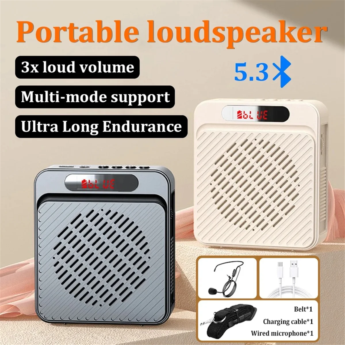 N97R 18W 2200mAh Bluetooth Voice Amplifier Multifunctional Personal Voice Speaker with Microphone Display for TeacherSpeech A
N97R 18W 2200mAh Bluetooth Voice Amplifier Multifunctional Personal Voice Speaker with Microphone Display for TeacherSpeech A