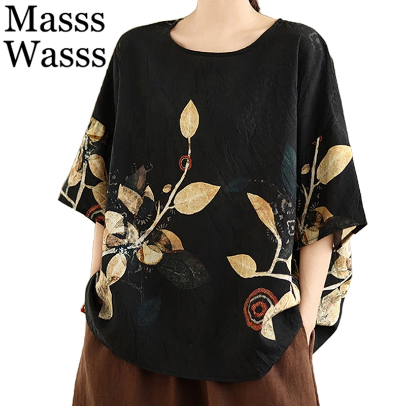 Masss Wasss Chiffon Printed Women Summer Big Size Floral Blouses Casual Vintage Fashion Tops Elegant Classic Cotton Ladies Shirt
Masss Wasss Chiffon Printed Women Summer Big Size Floral Blouses Casual Vintage Fashion Tops Elegant Classic Cotton Ladies Shirt