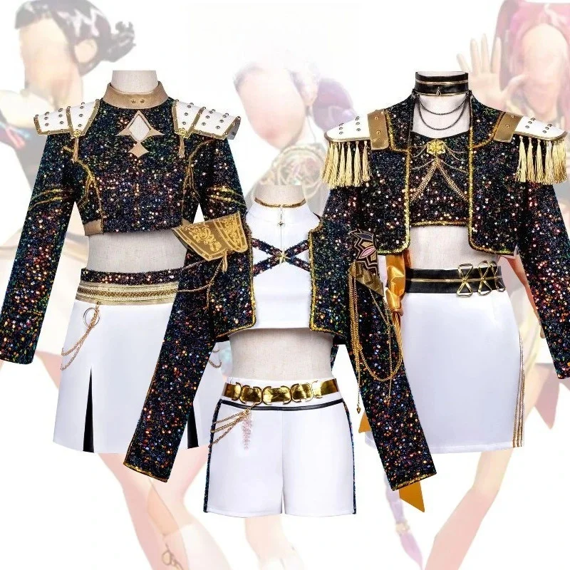 Demon Hunter Cosplay Costume Girls Group Mira Rumi Zoey Kpop Singers Anime Performance Cos Outfits Stage Shows Halloween Party
Demon Hunter Cosplay Costume Girls Group Mira Rumi Zoey Kpop Singers Anime Performance Cos Outfits Stage Shows Halloween Party