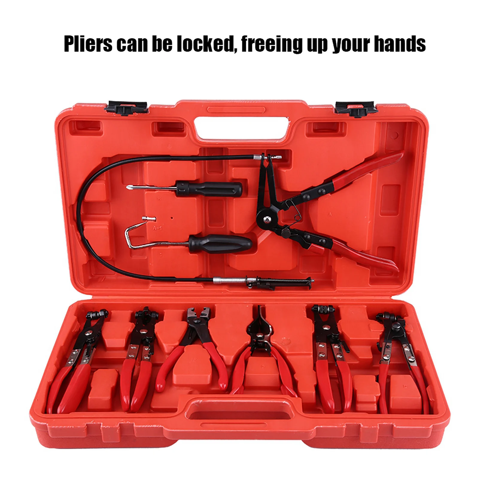 9pcs Flexible Hose Clamp Clip Plier Set Swivel Jaw Flat Angled Band Automotive Tools Swivel Jaw Tool Set
9pcs Flexible Hose Clamp Clip Plier Set Swivel Jaw Flat Angled Band Automotive Tools Swivel Jaw Tool Set