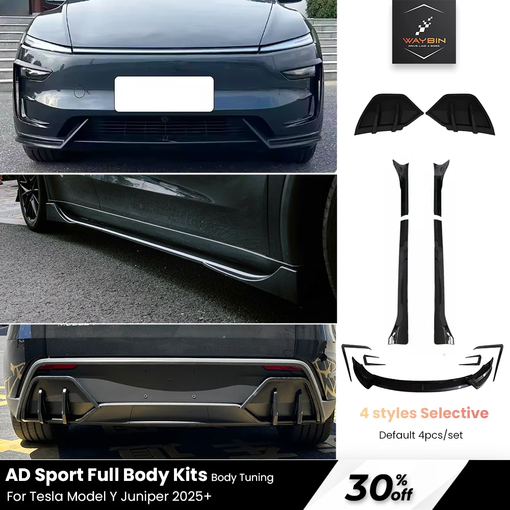 Compatible for Tesla Model Y Junipe 2025 Frong bumper lip Side Skirt Splitters Rear diffuser Set ABS Plastic Glossy Fit Origin
Compatible for Tesla Model Y Junipe 2025 Frong bumper lip Side Skirt Splitters Rear diffuser Set ABS Plastic Glossy Fit Origin