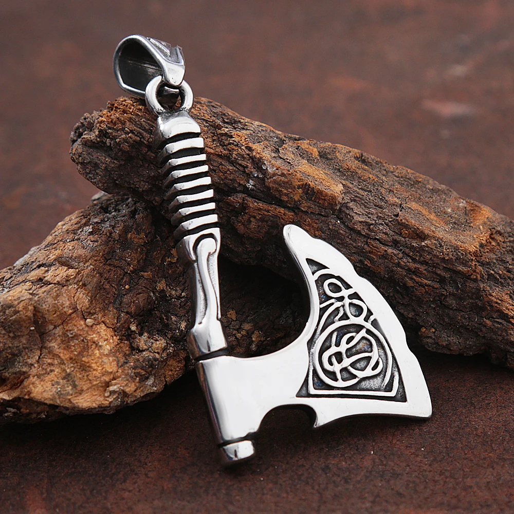 Vintage Viking Axe Pendant Stainless Steel Nordic Odin Celtics Necklace Pendant Boy Men Fashion Viking Jewelry Gift Wholesale
Vintage Viking Axe Pendant Stainless Steel Nordic Odin Celtics Necklace Pendant Boy Men Fashion Viking Jewelry Gift Wholesale