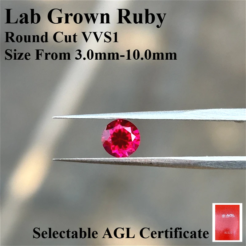 NEW Lab Grown Ruby Round Cut Pigeon Blood Red Color DIY Charms Jewelry Making Main Materials Selectable AGL Certificate
NEW Lab Grown Ruby Round Cut Pigeon Blood Red Color DIY Charms Jewelry Making Main Materials Selectable AGL Certificate