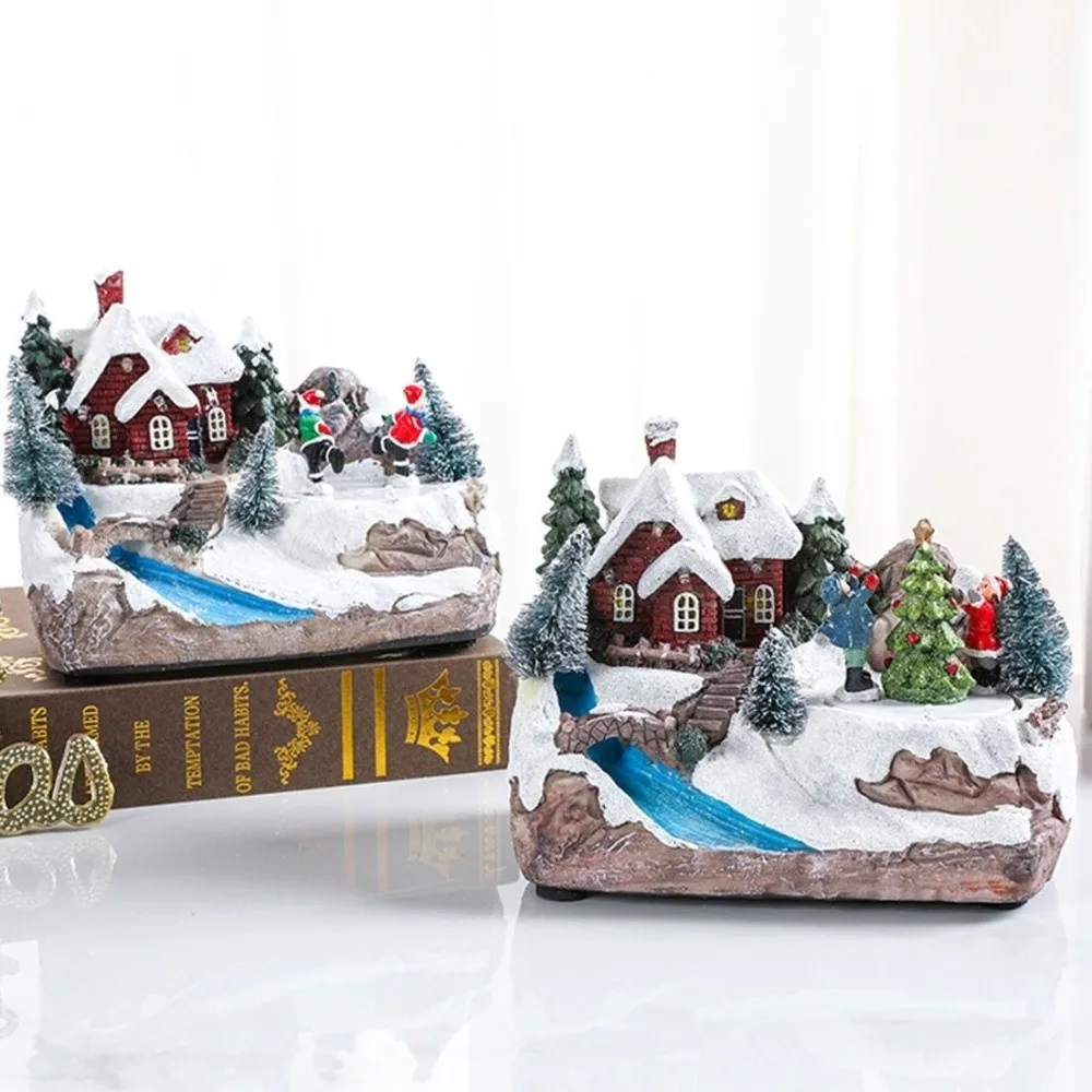 Resin Christmas Village Houses Santa Claus LED Light New Year Micro Landscape Craft Snow View Xmas Ornament Festive Atmosphere
Resin Christmas Village Houses Santa Claus LED Light New Year Micro Landscape Craft Snow View Xmas Ornament Festive Atmosphere