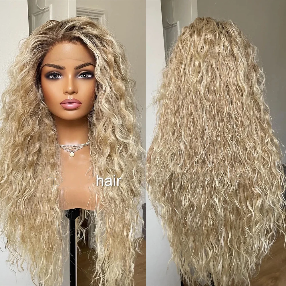 Смешанный блондин, вьющийся синтетический кружевной фронтальный парик с темными корнями, легкий парик, маленькая шапочка, длинные вьющиеся волосы, парики для женщин
Смешанный блондин, вьющийся синтетический кружевной фронтальный парик с темными корнями, легкий парик, маленькая шапочка, длинные вьющиеся волосы, парики для женщин