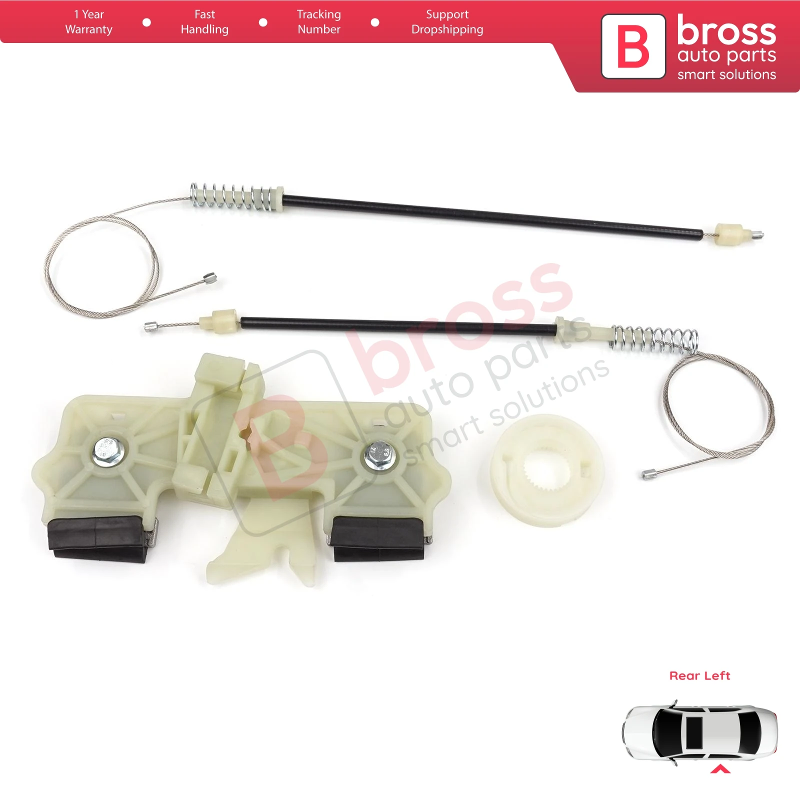 BWR5332 Power Window Lifter Regulator Repair Set Rear Left Door for Ford Fiesta MK6 CB1 CCN JA8 JR8 2008-2017 4/5 Door 1568451
BWR5332 Power Window Lifter Regulator Repair Set Rear Left Door for Ford Fiesta MK6 CB1 CCN JA8 JR8 2008-2017 4/5 Door 1568451