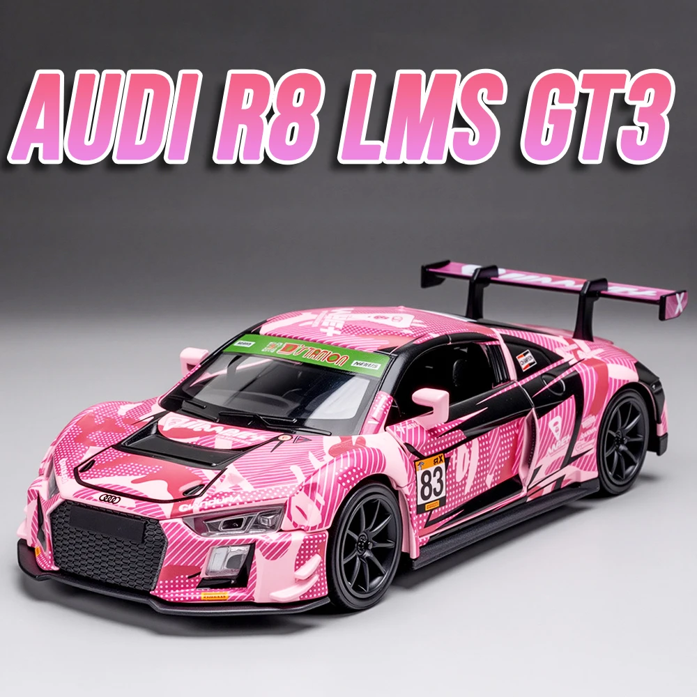 1:32 Sports Car Toy Model AUDI R8 LMS GT3 Mitsubishi EVO Alloy Diecast Sound Light Doors Opened Pull Back Supercar Toys for Kids
1:32 Sports Car Toy Model AUDI R8 LMS GT3 Mitsubishi EVO Alloy Diecast Sound Light Doors Opened Pull Back Supercar Toys for Kids