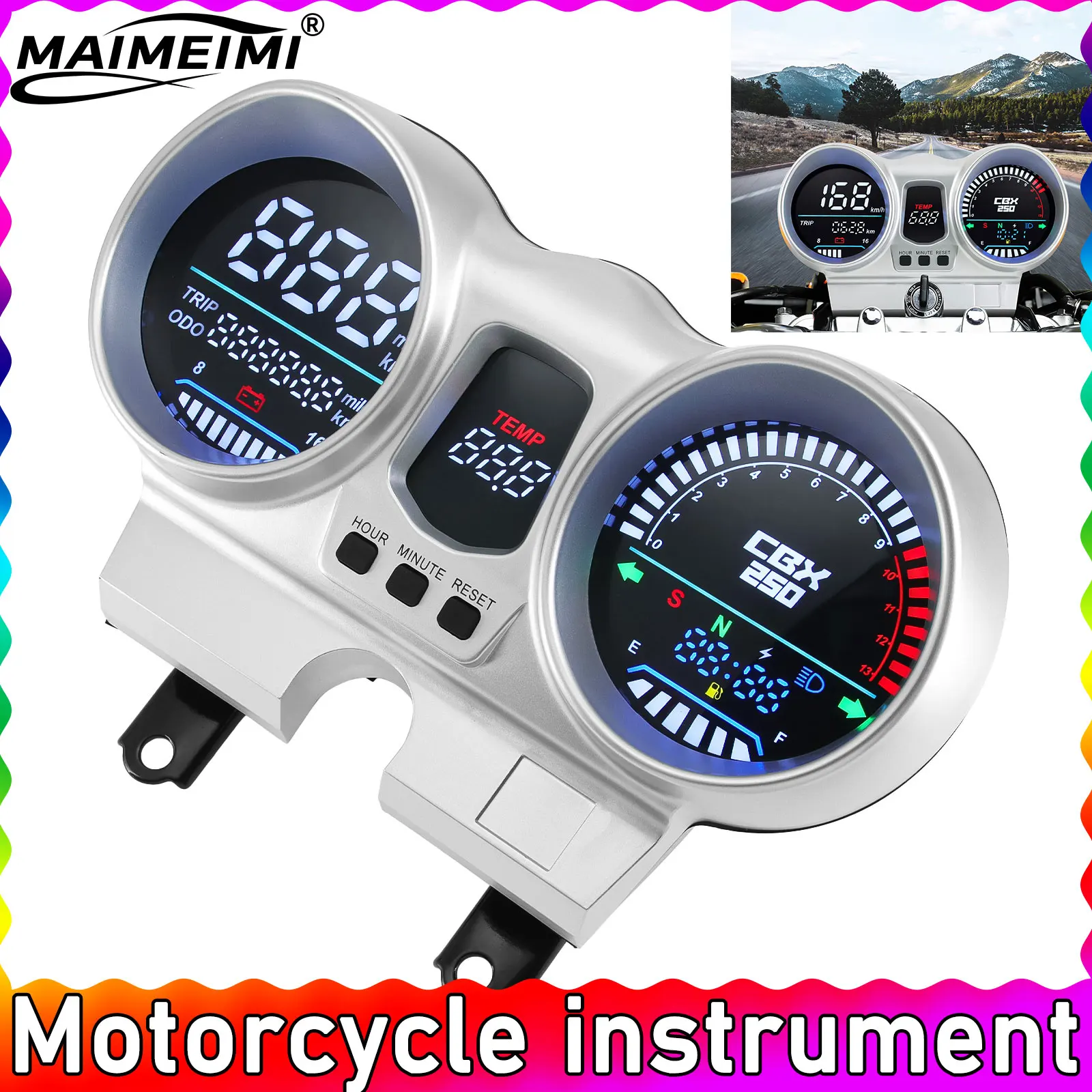 LCD Speedometer Tachometer Dashboard Gauge Tacho Meter for Honda CBX250 CBF250 Twister 2001-2008
LCD Speedometer Tachometer Dashboard Gauge Tacho Meter for Honda CBX250 CBF250 Twister 2001-2008