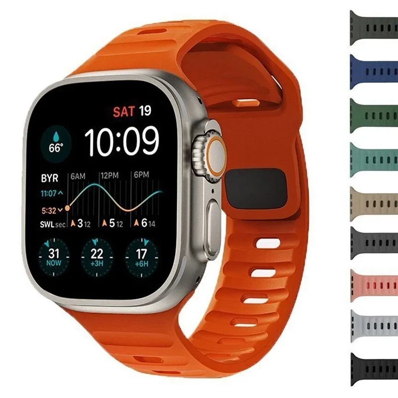 Silicone Strap For Apple Watch Ultra 3 2 1 49mm Sports Wristband Bracelet iWatch Series SE 9 8 7 6 5 4 38/40/41/42/44/45mm Band
Silicone Strap For Apple Watch Ultra 3 2 1 49mm Sports Wristband Bracelet iWatch Series SE 9 8 7 6 5 4 38/40/41/42/44/45mm Band