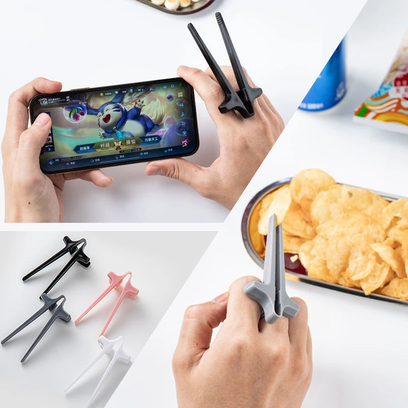 Free-Hands Snack Chopsticks Play Games Finger Chopsticks Lazy Assistant Clip Snacks Not Dirty Hand Rings Accessory Kitchen Tool
Free-Hands Snack Chopsticks Play Games Finger Chopsticks Lazy Assistant Clip Snacks Not Dirty Hand Rings Accessory Kitchen Tool