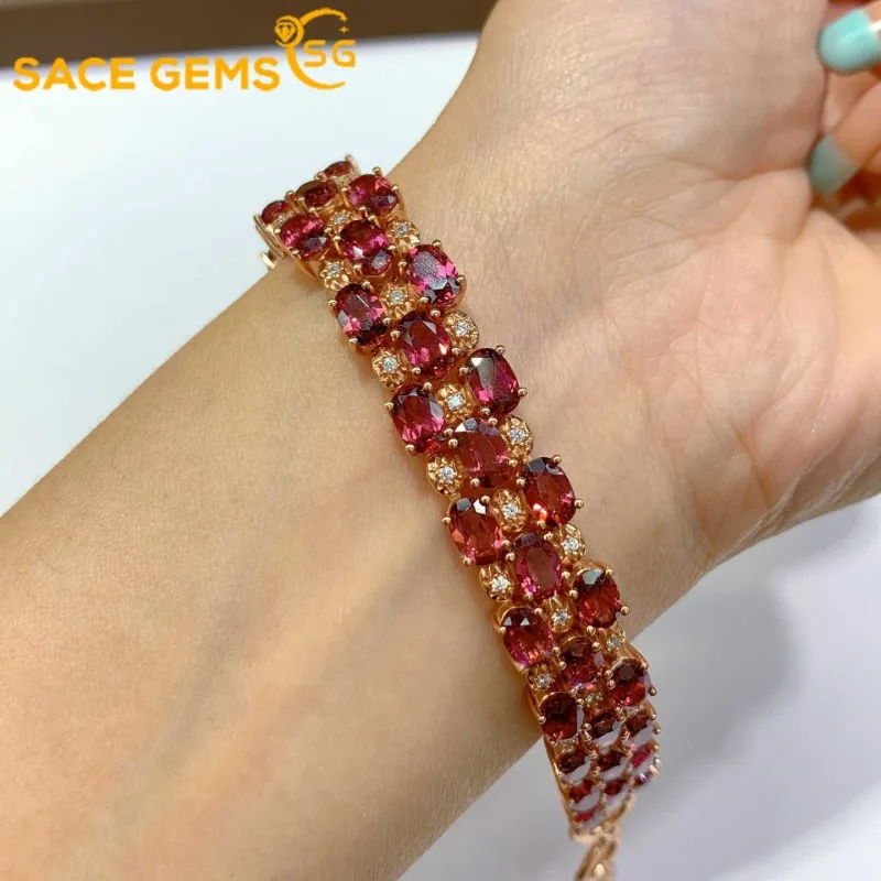 SACE GEMS New Arrival 925 Sterling Silver Natual Garnet Gemstone Bracelrts for Women Engagement Cocktail Party Fine Jewelry
SACE GEMS New Arrival 925 Sterling Silver Natual Garnet Gemstone Bracelrts for Women Engagement Cocktail Party Fine Jewelry