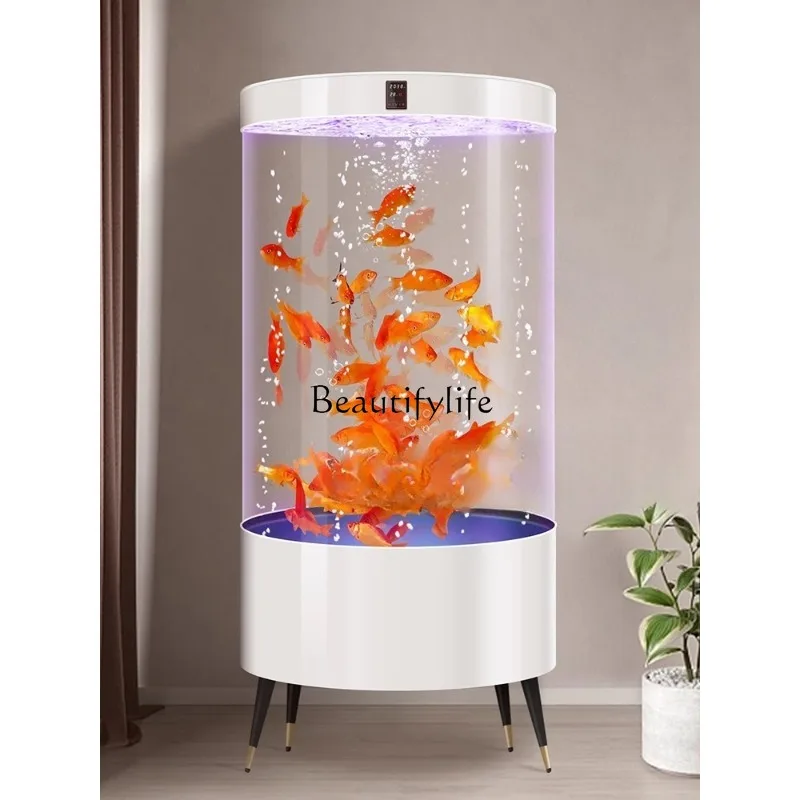 Creative glass fish tank round living room small and medium aquarium household circulation filter no water change
Creative glass fish tank round living room small and medium aquarium household circulation filter no water change