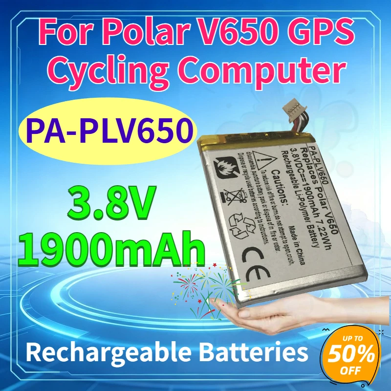 Brand New 1900mAh 3.8V PA-PLV650 Rechargeable Li-Ion Battery for Polar V650 GPS Cycling Computer Batteries + Fast Shipping
Brand New 1900mAh 3.8V PA-PLV650 Rechargeable Li-Ion Battery for Polar V650 GPS Cycling Computer Batteries + Fast Shipping