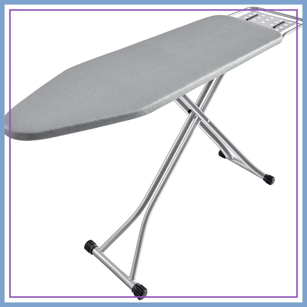 Heat Resistant Ironing Board with Steam Rest, Non-Slip Foldable Stand, Heavy Metal Frame, 13x34x53 Inches Silver
Heat Resistant Ironing Board with Steam Rest, Non-Slip Foldable Stand, Heavy Metal Frame, 13x34x53 Inches Silver