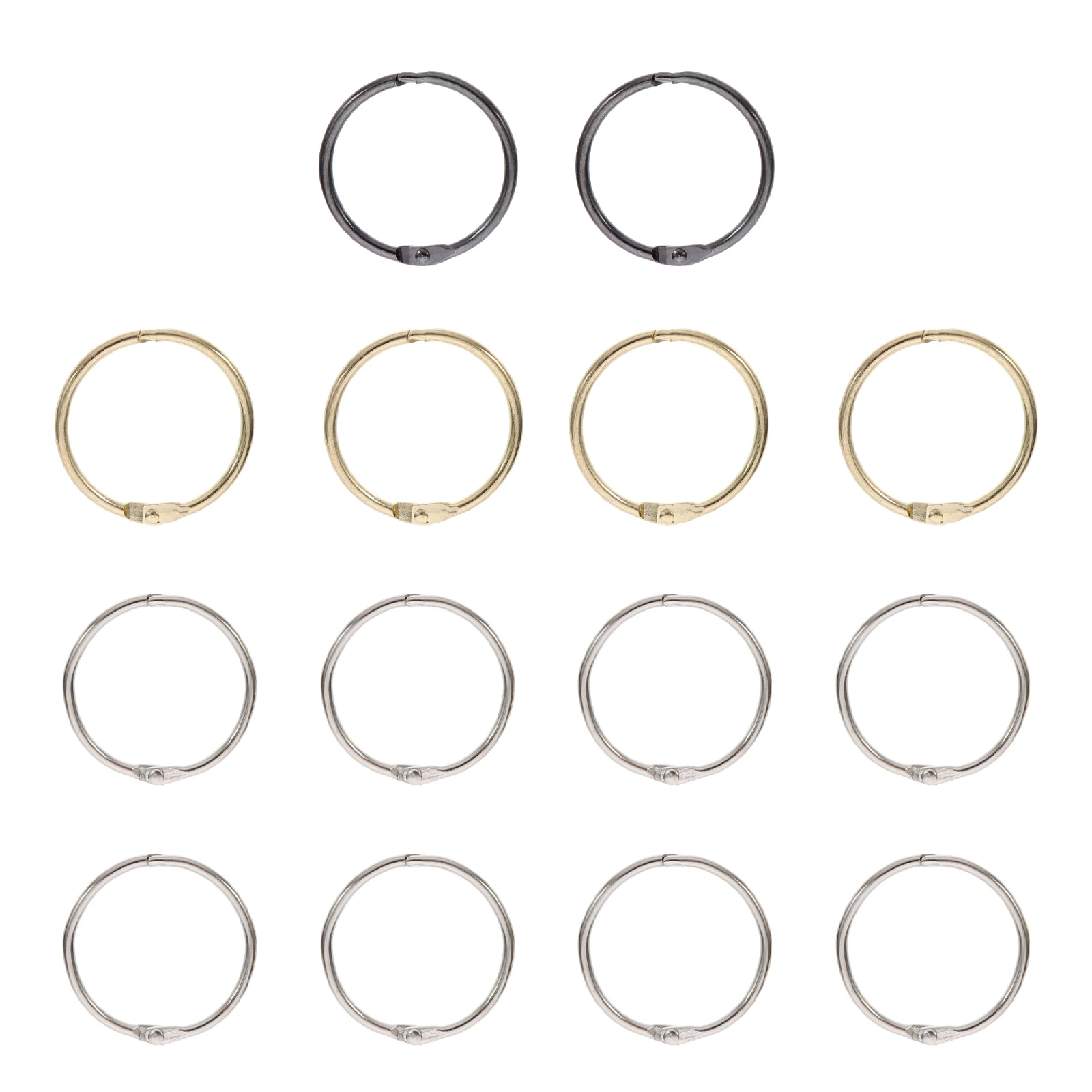 14Pcs Metal Binder Rings Golden Silver Black Notebook Binder Supplies Book Binder Rings Multi-Color Round Binder Rings
14Pcs Metal Binder Rings Golden Silver Black Notebook Binder Supplies Book Binder Rings Multi-Color Round Binder Rings